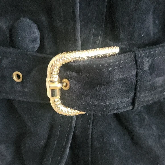 VERA PELLE VINTAGE SUEDE LEATHER CROPPED JACKET SIZE 42=10 usa - Picture 6 of 12